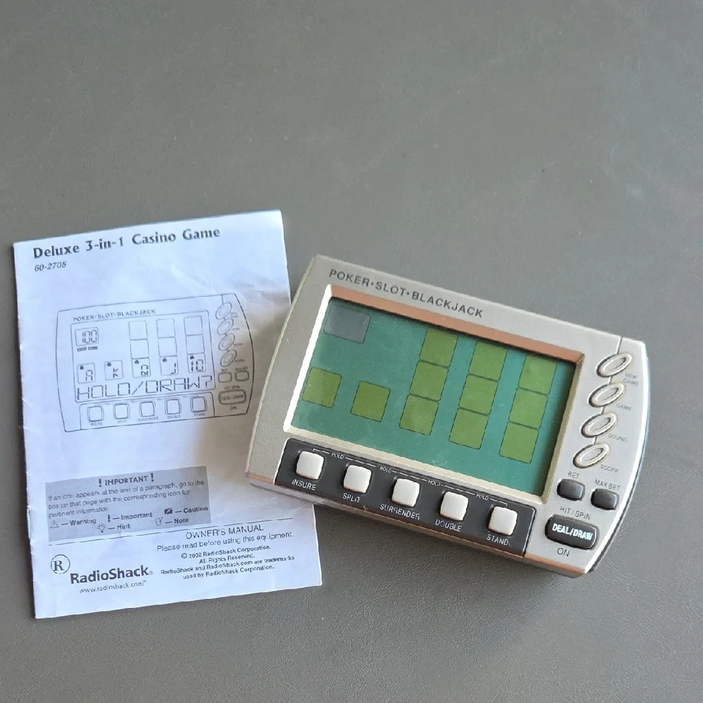 RadioShack Handheld Casino Game - Silver and Black